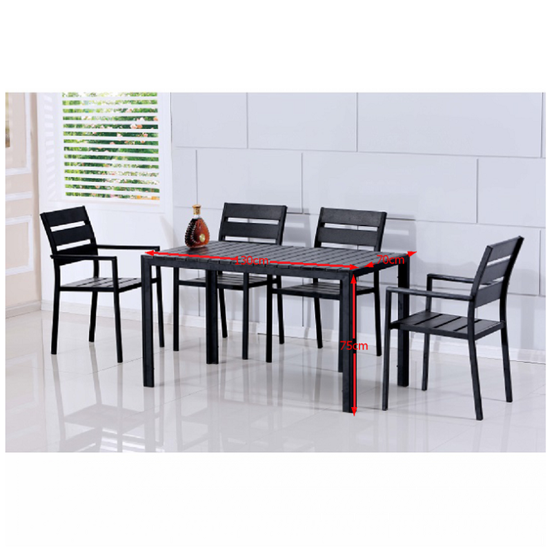 Set dining 1+4, terasa, gradina, negru