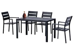 Set dining 1+4, terasa, gradina, negru